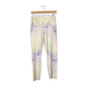 Playground Dream Weaver Light Purple Green Swirl High Rise Yoga Leggings Size M